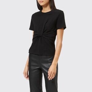 Alexander Wang Twist Front T-shirt Black Sz M